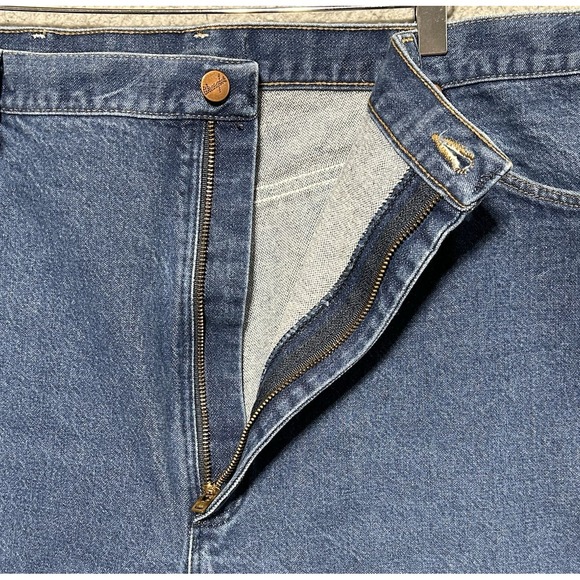 Wrangler Cowboy Cut Jeans Mens 42x36 Blue Original Fit 13MWZ Denim Rancher - Picture 8 of 12